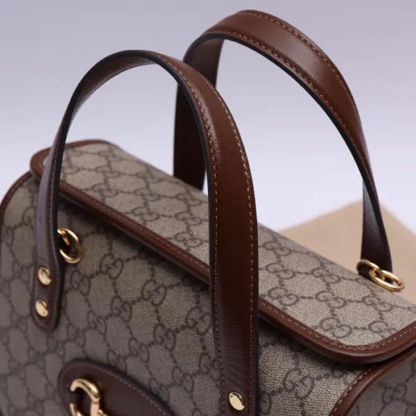 GUCCI HORSEBIT 1955 MINI CANVAS TOTE IN NEUTRALS - Image 3