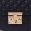 Fake Gucci Supreme Monogram Web Medium Padlock Messenger Shoulder Bag - high-end replica designer purse