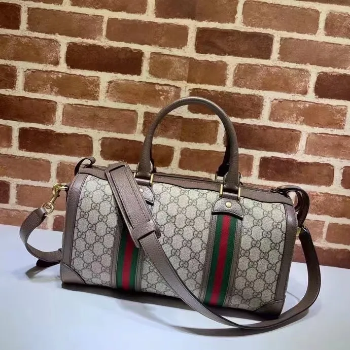 27ddea1bd0dc5da6 (1) Gucci Small Ophidia GG Web Duffle Bag