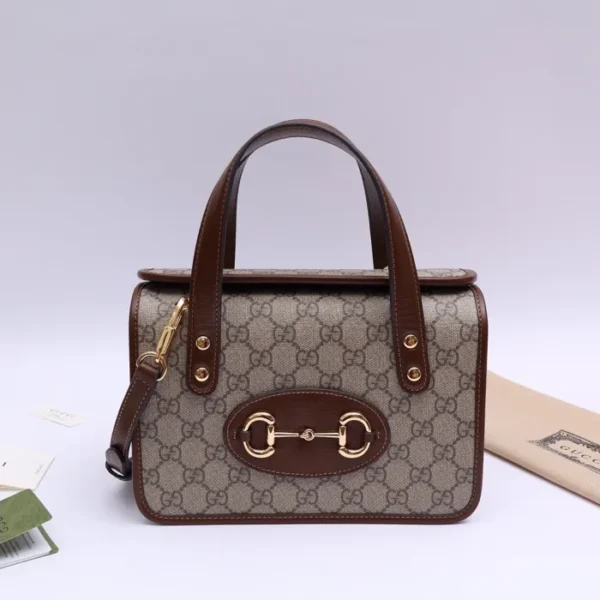 Replica GUCCI HORSEBIT 1955 MINI CANVAS TOTE IN NEUTRALS - affordable designer bags