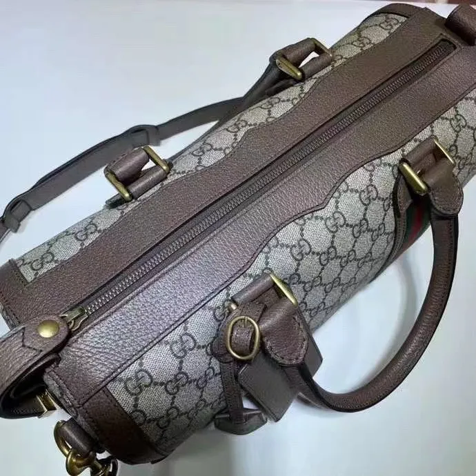 3f82b5dfa529f100 Gucci Small Ophidia GG Web Duffle Bag