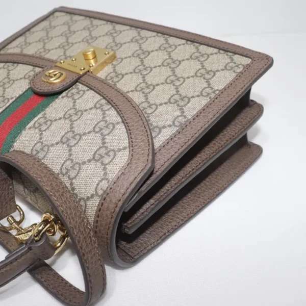 GUCCI OPHIDIA SMALL TOP HANDLE BAG WITH WEB - Image 11