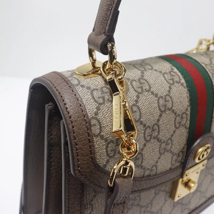 df192217212d7eb8 GUCCI OPHIDIA SMALL TOP HANDLE BAG WITH WEB