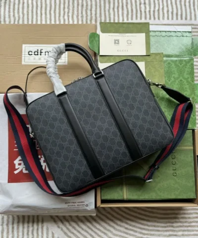 Replica Gucci GG Black Briefcase - best quality fake designer bag