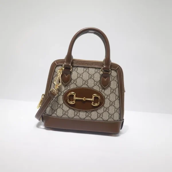 GUCCI HORSEBIT 1955 MINI CANVAS TOTE IN NEUTRALS - Image 2