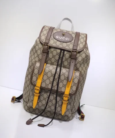 Fake Gucci GG Supreme Leather Backpack - 1:1 premium replica handbag