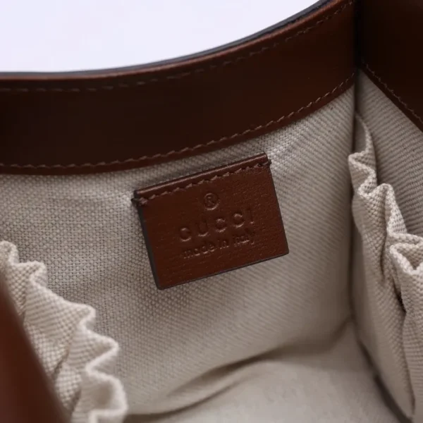 GUCCI HORSEBIT 1955 MINI CANVAS TOTE IN NEUTRALS - Image 9