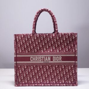 Fake Dior Tote Book Red Print - high-quality designer bag dupe