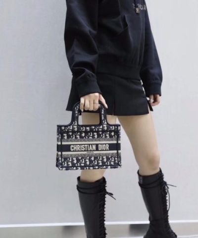 Fake Dior Tote Book Mini Cd Black - best quality fake designer bag