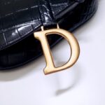 Replica Dior Saddle Bag Crocodile Black - premium superclone handbag