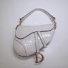 Fake Dior Saddle Bag Crocodile White - high-end replica designer purse