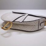 Replica Dior Saddle Bag Crocodile White