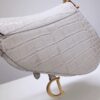 Fake Dior Saddle Bag Crocodile White - premium superclone handbag