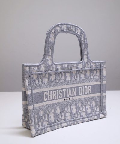 Fake Dior Tote Book Mini Cd Grey - top-grade luxury bag dupe