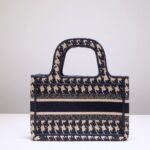 Replica Dior Tote Book Mini Houndstooth - high-quality designer bag dupe