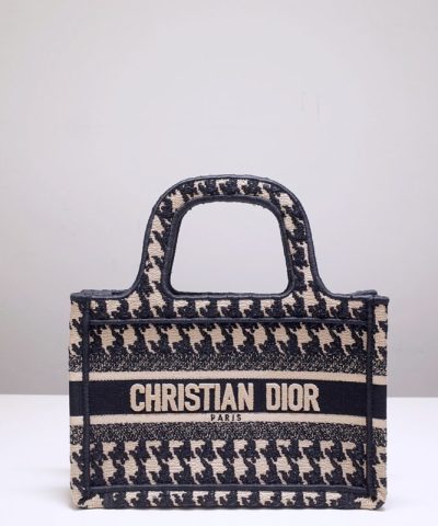 Replica Dior Tote Book Mini Houndstooth - best quality fake designer bag