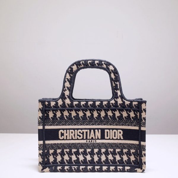 Replica Dior Tote Book Mini Houndstooth