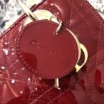 Replica Lady Dior Large Red Patent - 1:1 premium replica handbag