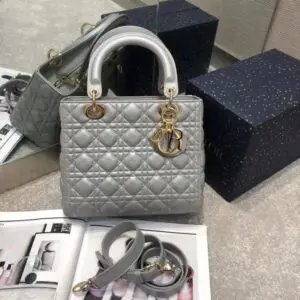 Replica Lady Dior Large Silver - elite factory replica handbag