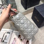 Αντίγραφο Lady Dior Large Silver - τσάντα superclone υψηλής ποιότητας