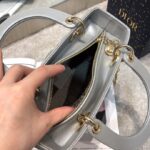 Replica Lady Dior Large Silver - τσάντα 1:1 premium replica