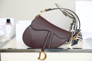 Replica Dior Saddle Bag Bordeaux - top-grade luxury bag dupe