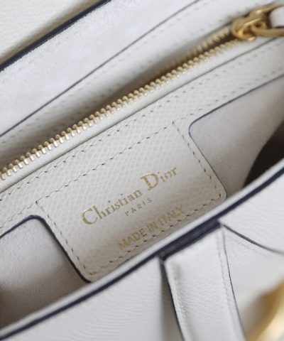 Fake Dior Saddle White Wool - top-grade luxury bag dupe