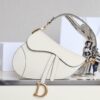 Fake Dior Saddle White Wool - designer handbag clone