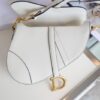 Fake Dior Saddle White Wool - designer handbag clone