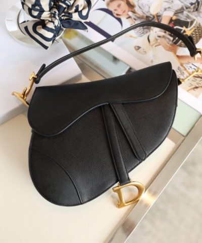 Fake Dior Saddle Bag Black - premium superclone handbag