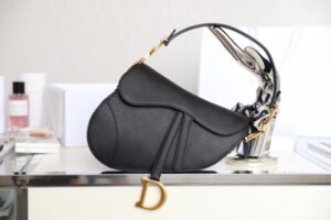 Fake Dior Saddle Bag Black - high-quality designer bag dupe