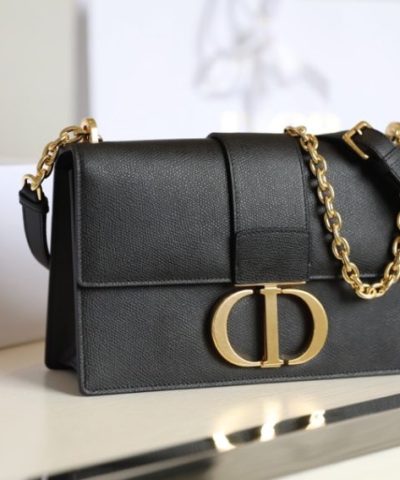 Replica Dior 30 Montaigne Black Grain - high-end replica designer purse