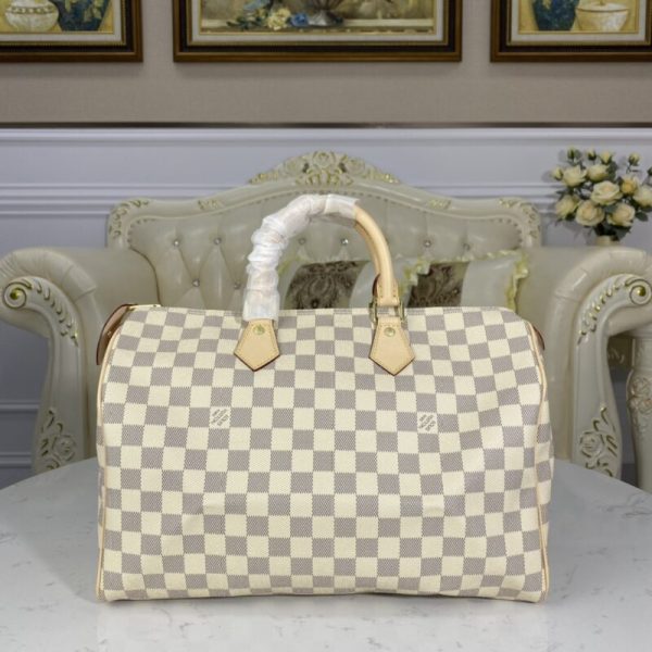 Replica Louis Vuitton Speedy White Grid - 1:1 premium replica handbag