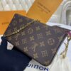 Fake Louis Vuitton Félicie Pochette Brown - top-grade luxury bag dupe