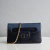 Fake Dior Double Bag Blue - 1:1 premium replica handbag