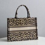 Replica Dior Tote Book Leopard Print - high-quality designer bag dupe