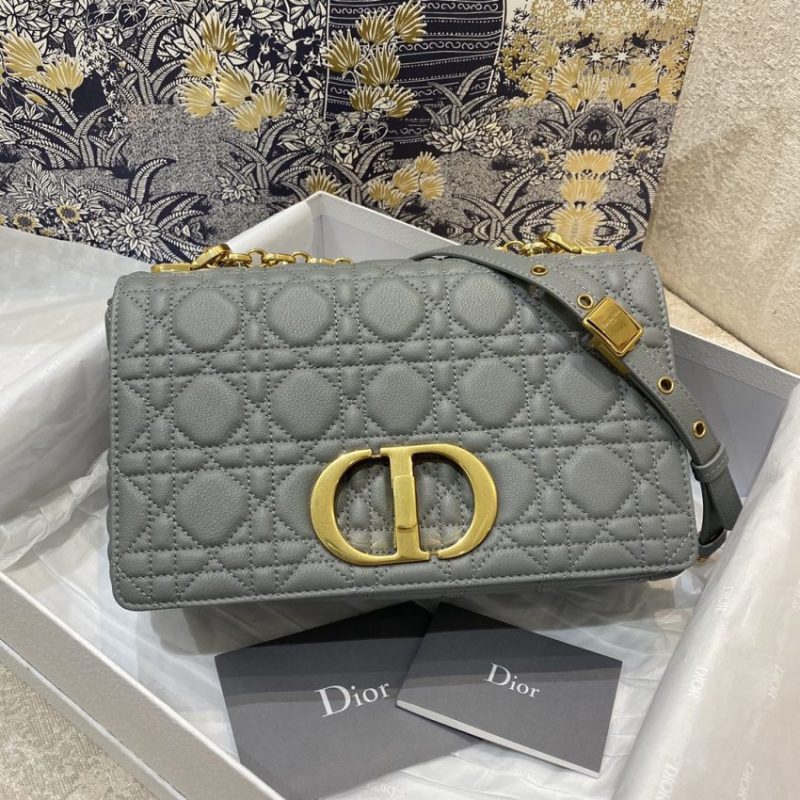 Replica Dior Caro Bag Grey - high-end replica designer purse