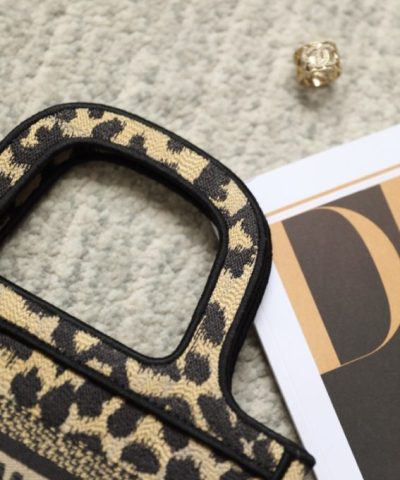 Replica Dior Tote Book Mini Leopard - best quality fake designer bag