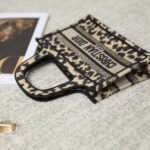 Replica Dior Tote Book Mini Leopard - elite factory replica handbag