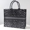 Replica Dior Tote Book Leopard Grey - 1:1 premium replica handbag