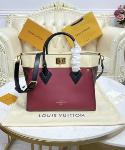 Fake Louis Vuitton On My Side Bordauxe - top-grade luxury bag dupe