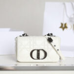 Replica Dior Caro Bag White Gunmetal - 1:1 premium replica handbag