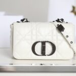 Replica Dior Caro Bag White Gunmetal - premium superclone handbag