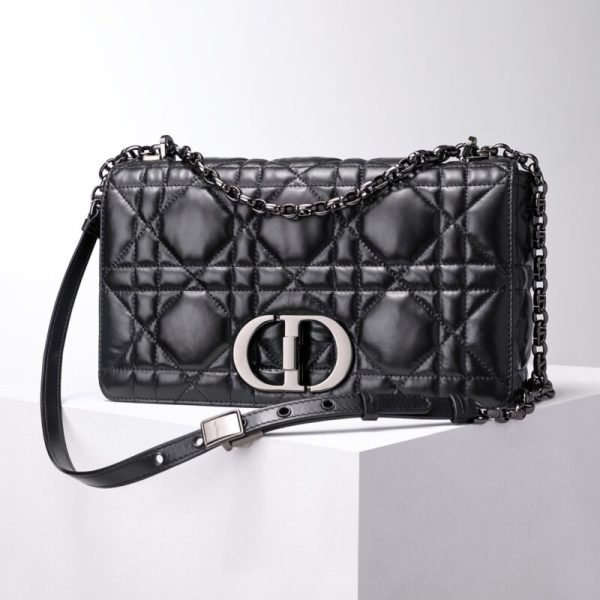 Replica Dior Caro Bag Diamond Black - premium superclone handbag