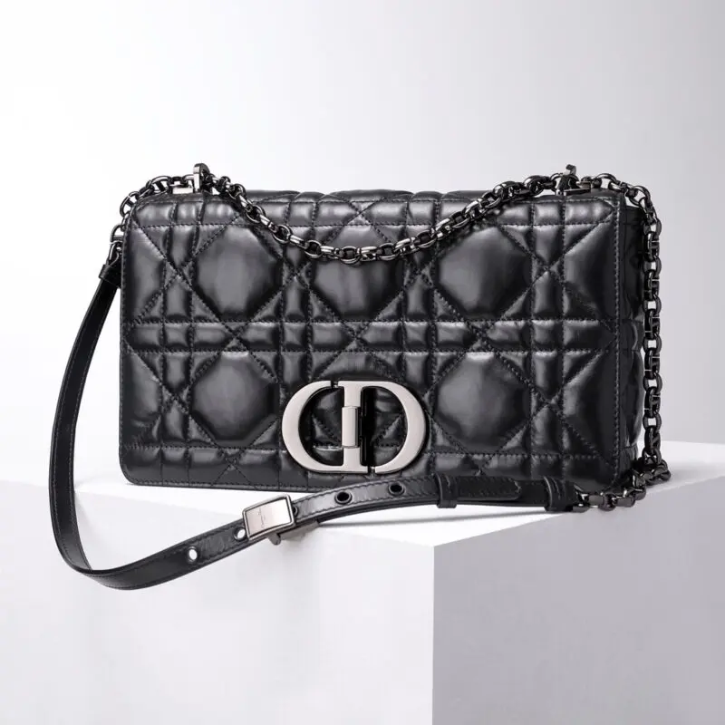 Replica Dior Caro Bag Diamond Black - premium superclone handbag