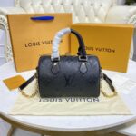 Replica Louis Vuitton Speedy Bandouliere 20 Full Black - affordable luxury replica bag