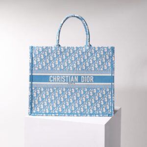 Fake Dior Tote Book Cd Light Blue - elite factory replica handbag