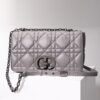 Replica Dior Caro Bag Diamond Grey - premium superclone handbag
