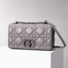 Replica Dior Caro Bag Diamond Grey - top-grade luxury bag dupe