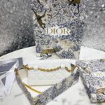 Replica Dior Miss Caro Pouch White - affordable luxury replica bag